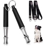 Sifflet pour chien, 2 pi�ces r�glables sifflet chien rappel, sifflet ultrason chien avec lani�re, sifflet ...