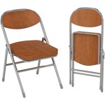 Sifree - lot de 1 chaises pliantes en velours c�tel� - pieds chrom�s argent�s & design moderne, gain ...