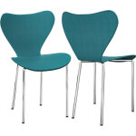 Sifree - lot de 2 chaises empilables en polypropyl�ne renforc� - design moderne pour cuisine / salle ...