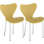 Sifree - lot de 2 chaises empilables en polypropyl�ne renforc� - design moderne pour cuisine / salle ...