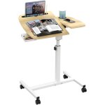 Sifree - bureau debout ergonomique avec tiroir, porte - gobelets et fente pour cartes - table roulante ...