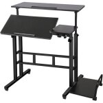 Sifree - bureau d'ordinateur avec plateau r�glable en hauteur et inclinable, 80x60 cm, poste de travail ...