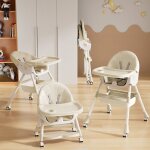 Chaise haute pour b�b� enfant 6 en 1 r�glable avec harnais 5 points, de la naissance � 6 ans