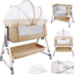 Lit bb pliable - berceau scuris avec moustiquaire anti - moustiques & 6 niveaux de hauteur (106 - ...