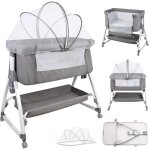 Sifree - lit b�b� pliable - berceau s�curis� avec moustiquaire anti - moustiques & 6 niveaux de hauteur ...