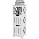 Meuble de rangement salle de bain armoire de c�t� rangement polyvalente meuble wc pour papier toilette ...