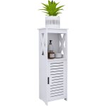 Meuble wc �tag�re pvc portes blanc