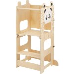Sifree - tour d'apprentissage 2 - en - 1 en bois massif avec tableau noir transformable table & chaise ...
