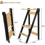 Sifree - tour d'apprentissage montessori pliable en bambou - 3 hauteurs rglables (28 / 38 / 48 cm) scuris ...