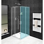 Sigma simply porte de douche coulissante pour entrée d'angle 800 mm, verre clair Sigma simply porte de douche coulissante pour entrée d'angle 800 mm, verre clair