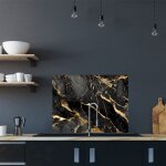 Signaletique. biz france - cr�dence cuisine adh�sive autocollante adh�sif imitation marbre noir - 90 ...