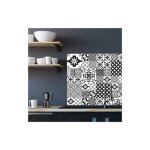 Signaletique. biz france - cr�dence cuisine adh�sive autocollante greyblack - 90 x 70 cm ? id�al fond ...