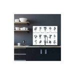 Signaletique. biz france - crdence cuisine adhsive autocollante herbes epices - 90 x 70 cm ? idal ...