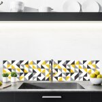 Signaletique. biz france - cr�dence cuisine adh�sive autocollante origami - 120 x 25 cm