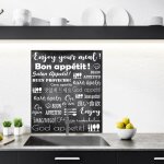 Signaletique. biz france - crdence cuisine en aluminium - pose autocollante enjoy noir et blanc bon ...