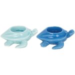 Signes grimalt - 2u bougeoir vases et bougeoirs bleu - 5x12x10cm