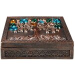 Signes grimalt - bote dcorative arbre de vie ethnique pour le rangement de bijoux et d'accessoires, ...