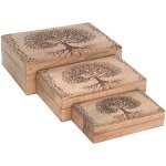 Signes grimalt - boxes life tree 3 botes et bijoux blow box - 9x25x18cm