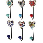 Signes grimalt - cintre d�coratif avec 6 boutons en forme de coeur, porte - manteau original pour suspendre ...