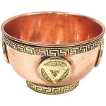Bol d'offrande des 4 �l�ments en cuivre 7. 5 cm