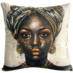 Signes grimalt - coussin ethnique africain 45x45cm, d�coration de maison unique, accessoires de style ...