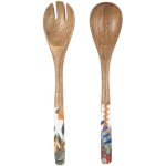 Signes grimalt - cuillère et fourchette feuilles 2u marron - ménagère de couverts en bois pour cuisine ... Signes grimalt - cuillère et fourchette feuilles 2u marron - ménagère de couverts en bois pour cuisine ...