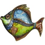 Signes grimalt - ornement mural poisson d�coratif en m�tal vert 29, 85x2, 03x34, 93 cm