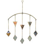 Rhombus pendentif et triangles suspendus pendant multicolore - 37x37x2cm - signes grimalt