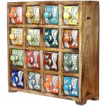Signes grimalt - spice rack 16 tiroirs botes et coffrets  bijoux marron rectangulaire 30x30x11cm