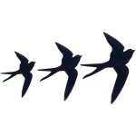 Signes grimalt - swallow 3 ou applique metal plaque en métal noir - 30x24x1cm Signes grimalt - swallow 3 ou applique metal plaque en métal noir - 30x24x1cm