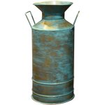 Signes grimalt - vase ethnique bleu d�coratif en fer blanc de 60 cm pour la maison et le bureau