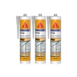 Sika - lot de 3 mastics élastique silicone seal - 162 vitrage - translucide - 300ml Sika - lot de 3 mastics élastique silicone seal - 162 vitrage - translucide - 300ml