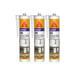 Sika - lot de 3 mastics silicone seal 110 menuiserie & vitrage - blanc pvc - 300ml