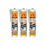 Sika - lot de 3 mastics silicone seal - 185 menuiserie - blanc pvc - 300ml