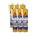 Sika - 6 colles mastic flex ton blanc pro 11 fc � prise rapide 300 ml