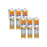 Sika - lot de 6 mastics élastique silicone seal - 162 vitrage - translucide - 300ml Sika - lot de 6 mastics élastique silicone seal - 162 vitrage - translucide - 300ml