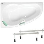 Siko - 140x95 cm laguna luiza baignoire d'angle gain de place, avec pieds, acrylique, gauche, blanc (lu1400l ...