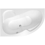 Siko - 150x95 cm laguna luiza baignoire asymtrique orientation droite en acrylique, sans pieds, blanc ...