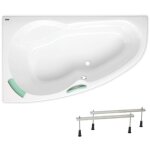 Siko - laguna fortuna baignoire d'angle avec pieds, 160 x 100 cm, acrylique, gauche, blanc (fo1600lplus ...