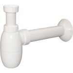 Siko multi siphon de lavabo 5 / 4? dn40, pour mitigeur monocommande avec syst�me de vidage, blanc (e560) ...