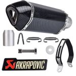 Silencieux d'échappement sportif universel en fibre de carbone imitant, hexagonal petit, 38 - 51mm Silencieux d'échappement sportif universel en fibre de carbone imitant, hexagonal petit, 38 - 51mm