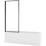 Silla pare - baignoire veston 1 volet, fixe, 90x150 cm, noir