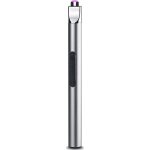 Silver briquet rechargeable �lectrique briquet plasma briquet usb arc sans flamme coupe - vent long briquet ...