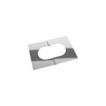 Jeremias - simple paroi inox 0, 6 mm - plaque de propret rglable 150 mm
