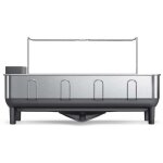 Simplehuman accessoires de cuisine - egouttoir  vaisselle 514x566x292 mm, avec porte - verre, gris / ...