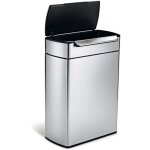 Simplehuman - poubelles - poubelle de tri des dchets 46 l, acier inoxydable bross cw2018