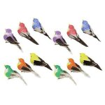 Simulation plume oiseau for�t jardin branches group�es vert d�coration mousse couleur faux oiseau (12pcs) ...