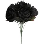 Simulation rose noir rouge faux bouquet de fleurs, faux roses vintage avec de lues tiges pour la fte ...