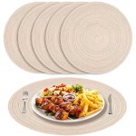 Sinbinta - 6 set de table tress� r�sistantes � la chaleur, antid�rapants table napperons pour table de ...