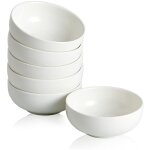 Bol  pincettes lot de 6 en cramique de 7. 5cm pour, prparation culinaire 60ml mini sauce, sharcuterie, ...
